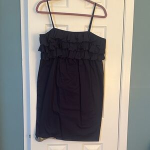 J. Crew Factory Black Ruffle Dress